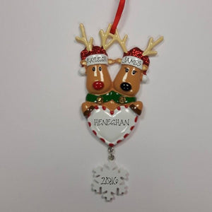 Buy and give thoughtful and sentimental gift this Christmas with our ceramic reindeer, personalised decorations