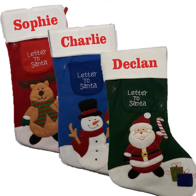 White Top Christmas Stockings - Personalise It