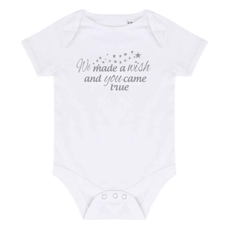 Baby Vest, We Made A Wish, Personalised Gift