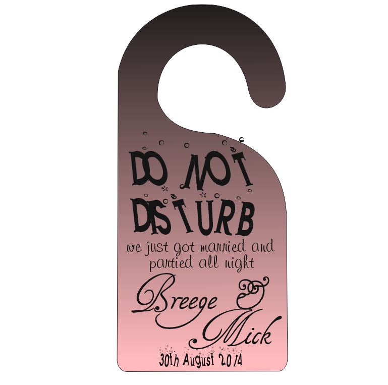Wedding Door Hanger - Personalise It