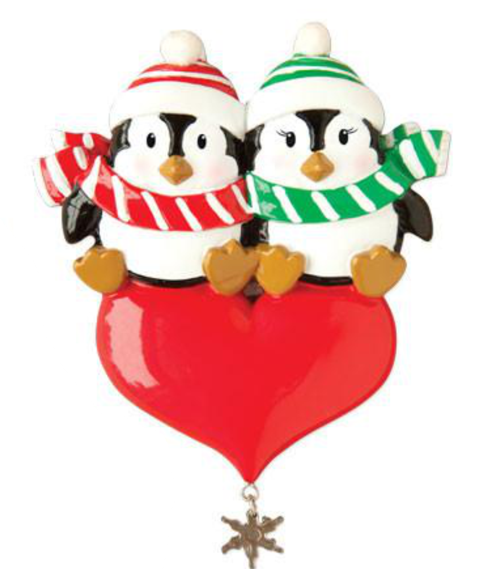 Penguin Couple Christmas Decoration - Personalise It